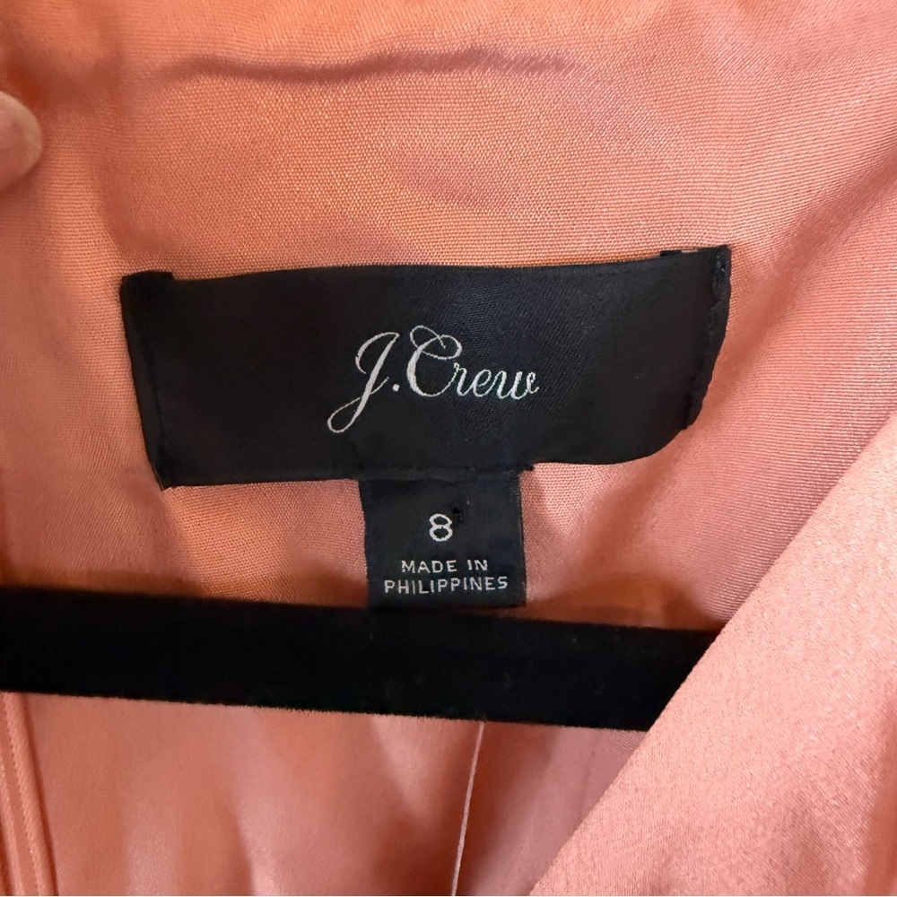 New J. Crew Satin Gloucester Back Crepe Jumpsuit Seashell Pink NWT Women Size 8 - Picture 8 of 16